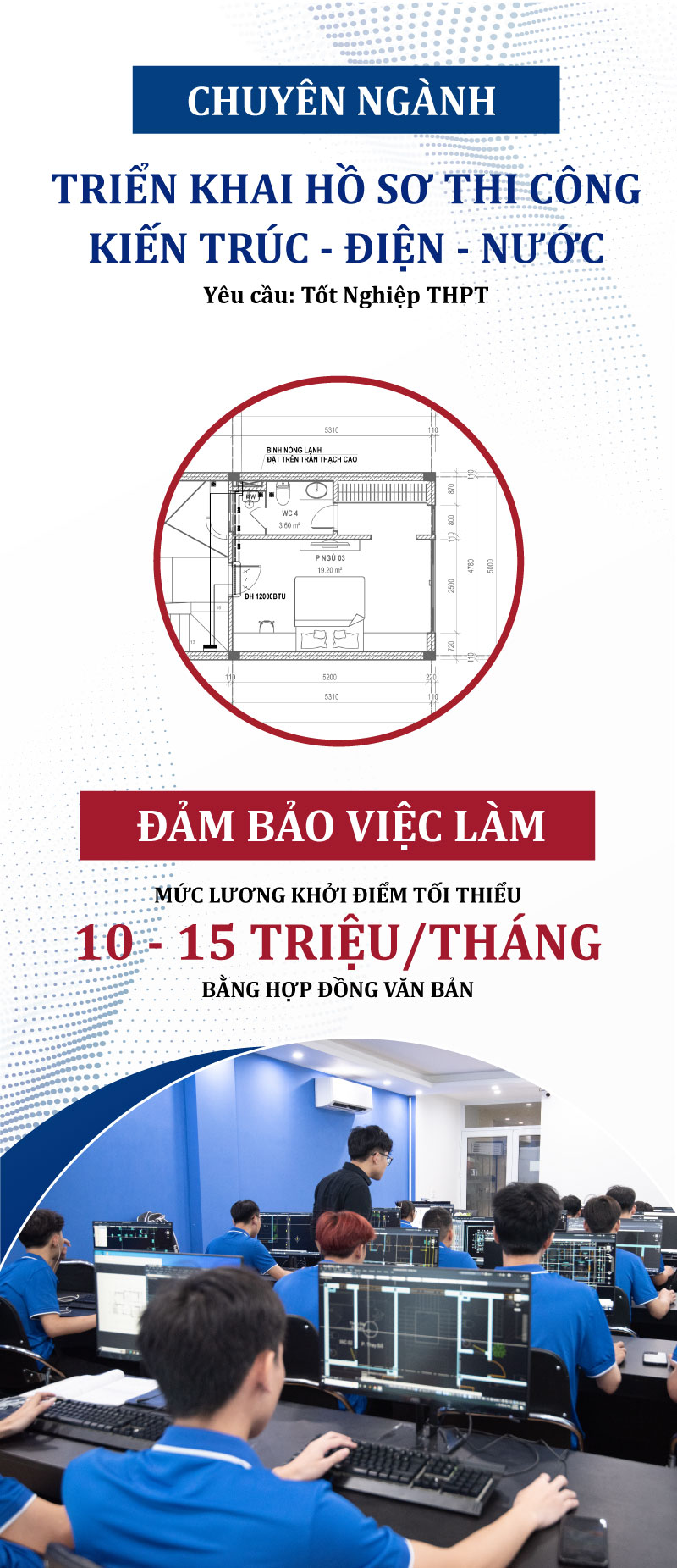 HỌC TRIỂN KHAI HỒ SƠ KIẾN TRÚC ĐIỆN NƯỚC NESA ICAD