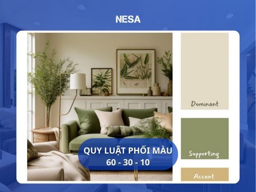 Quy luật phối màu 60 – 30 – 10 trong thiết kế nội thất là gì?